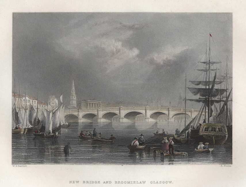 Scotland, Glasgow view, 1842