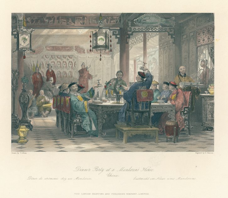 China, Dinner Party at a Mandarin's House, 1858