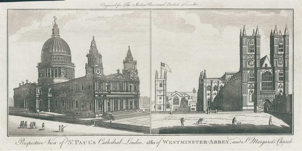 London, St.Paul's Cathedral and Westminster Abbey, 1779