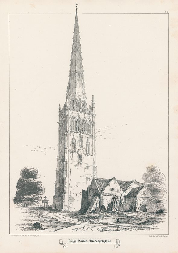 Worcestershire, Kings Norton Church, 1858