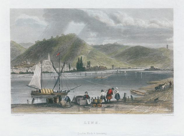 Austria, Linz view, 1833
