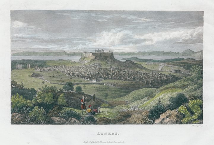 Greece, Athens view, 1843