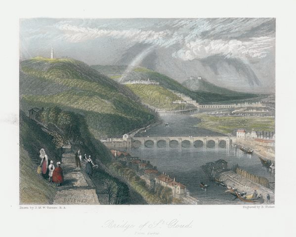 France, Lanterne at St.Cloud, on the Seine, after Turner, 1835