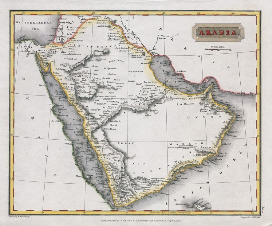 Arabia map, 1817