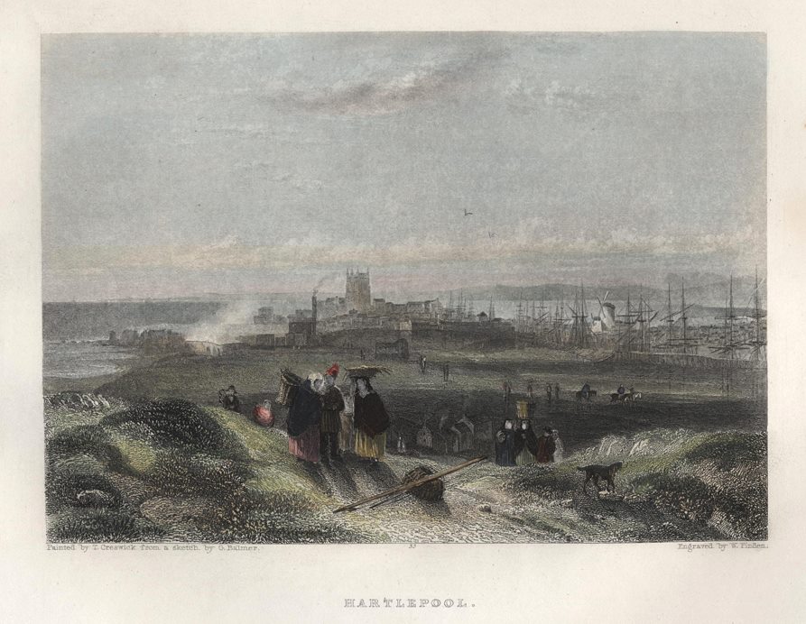 Durham, Hartlepool view, 1841