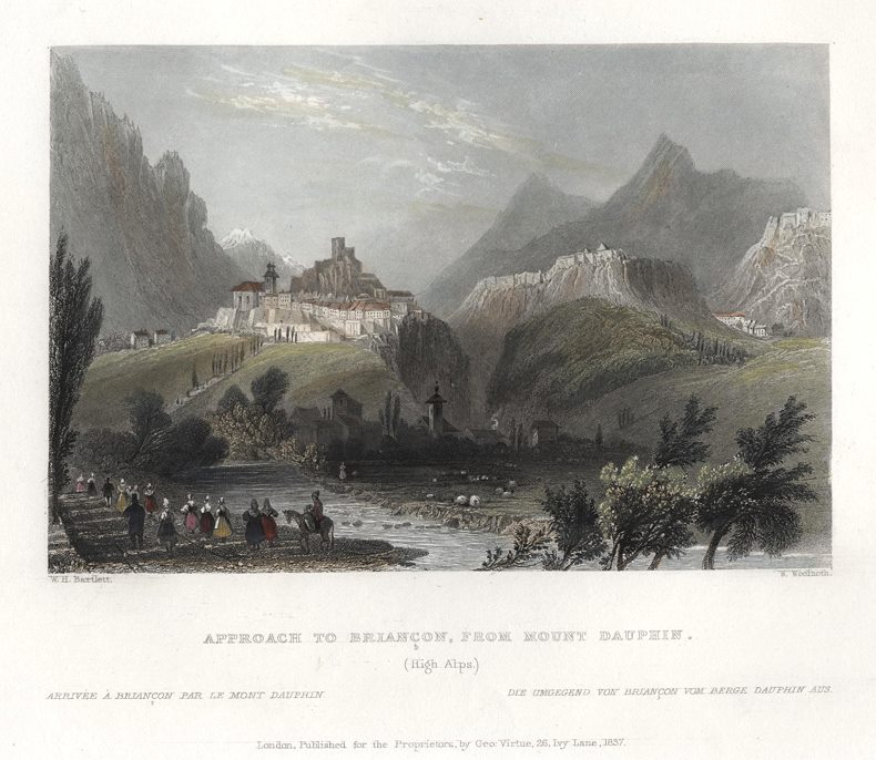 France, approach to Briancon, from Mount Dauphin, 1836
