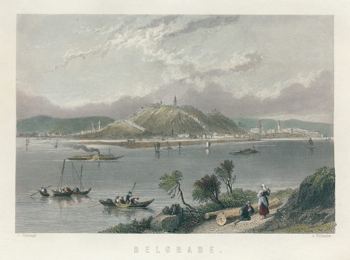 Serbia, Belgrade view, 1870