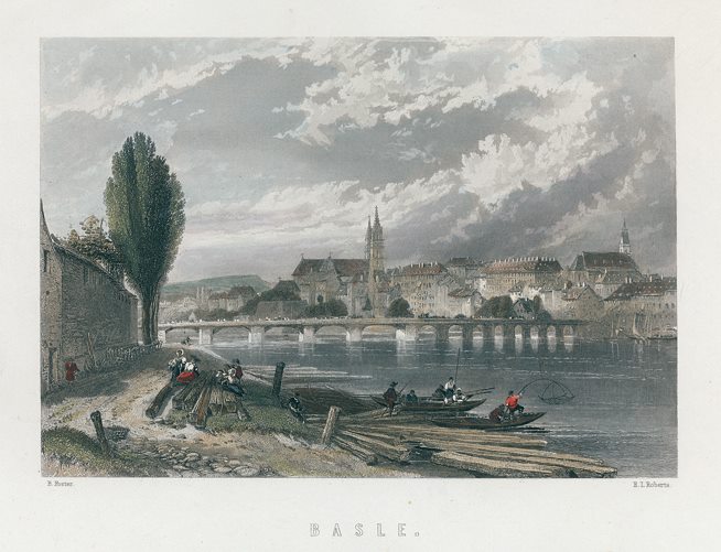 Switzerland, Basel view, 1870