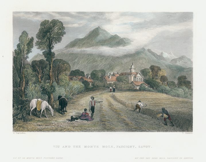 France, Savoy, Viu & the Monte Mole, Faucigny, 1836