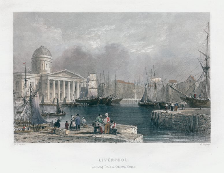 Liverpool, Canning Dock & Custom House, 1841