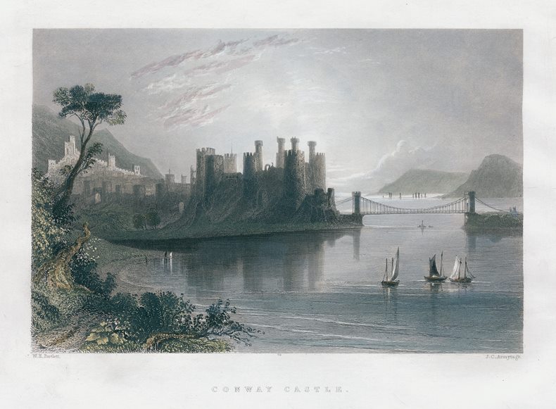 Wales, Conway Castle, 1841