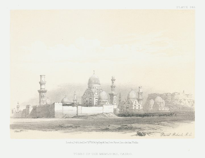 Egypt, Cairo, Tombs of the Memlooks, after David Roberts, 1868
