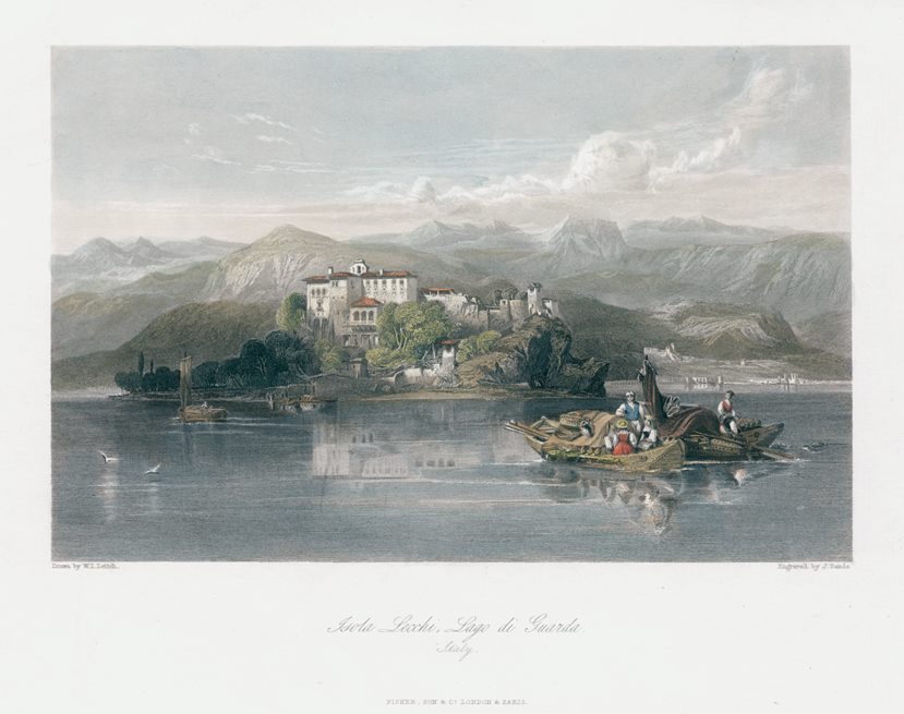 Italy, Lake Garda, Isola Lecchi (Isola di Garda), 1841