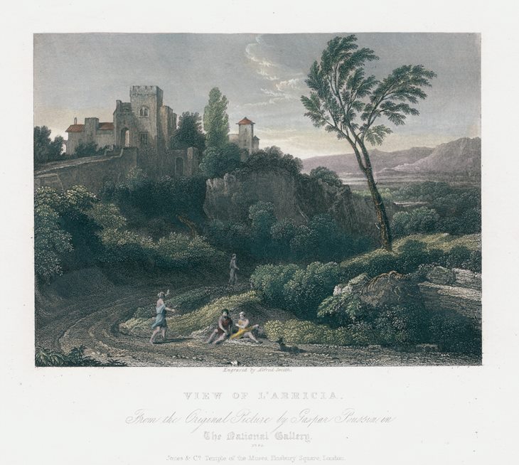 Italy, Rome, View of L'Arricia, 1835