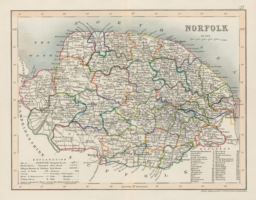 Norfolk map, 1848
