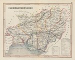 Carmarthenshire map, 1848