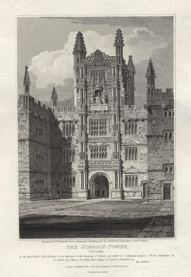 Oxford, The Schools Tower, c1812
