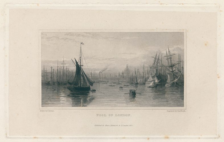 London, Pool of London, 1825