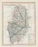 Nottinghamshire county map, 1848