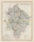 Warwickshire county map, 1848