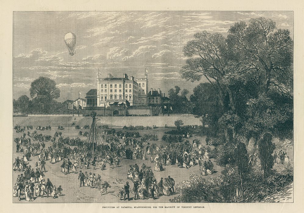 Staffordshire, Patshull festivities, with balloon, 1872