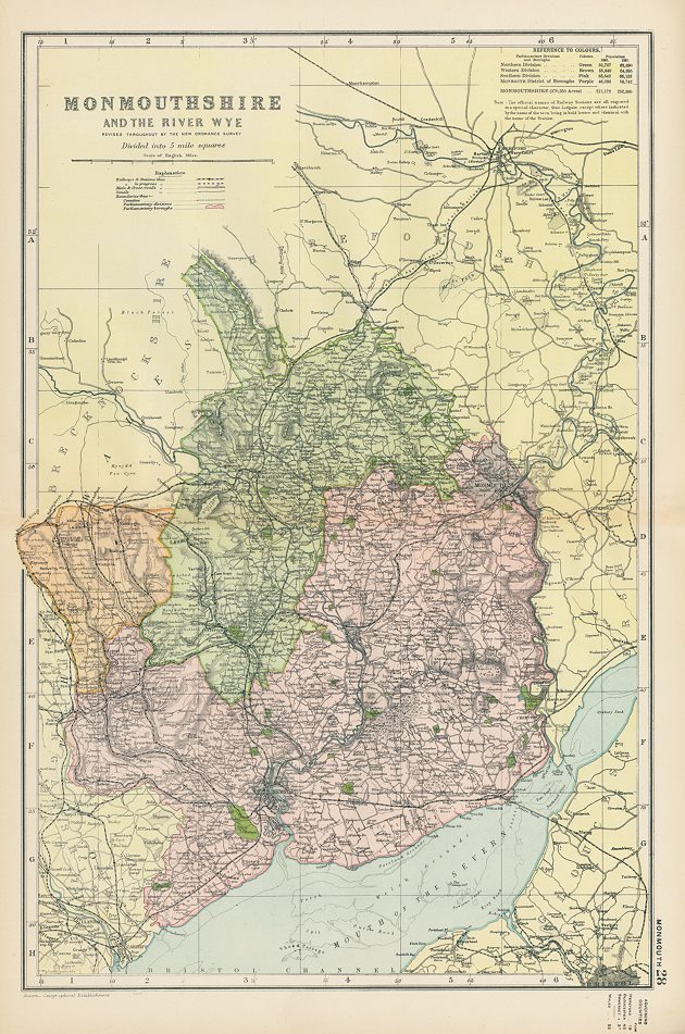 Monmouthshire map, 1901