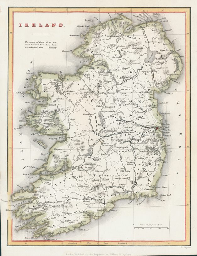 Ireland map, 1841