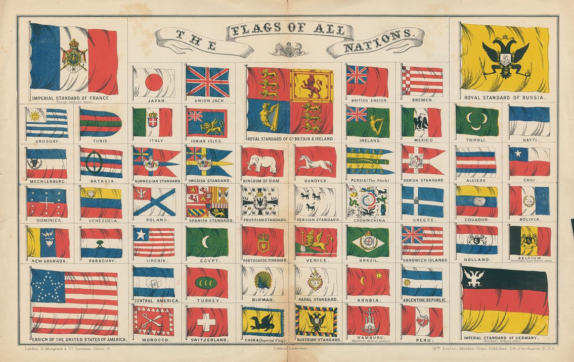 Flags of all Nations (marine), c1870
