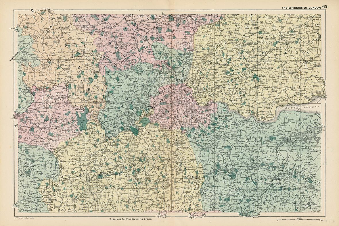 London environs map, 1901