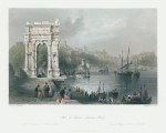 Italy, Ancona, Arch of Trajan, 1841