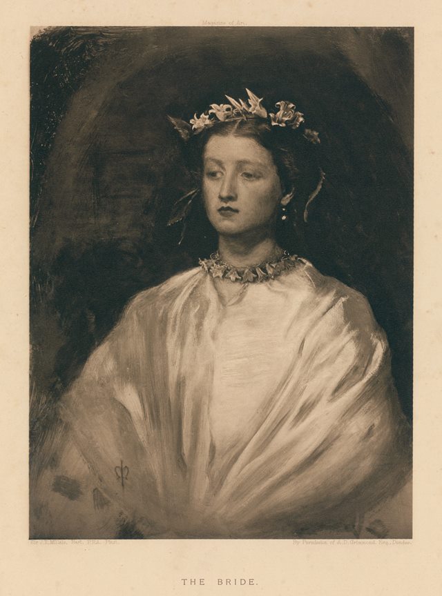 'The Bride', photogravure after J.E. Millais, 1896
