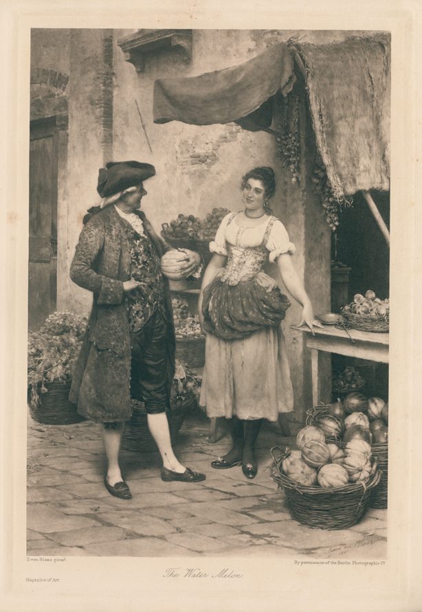 'The Water Melon' photogravure after Evon Blaas, 1896