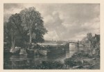 View on the River Stour, Woodbury print after Constable, 1878