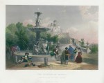 Spain, Fountain at Madrid, 1856