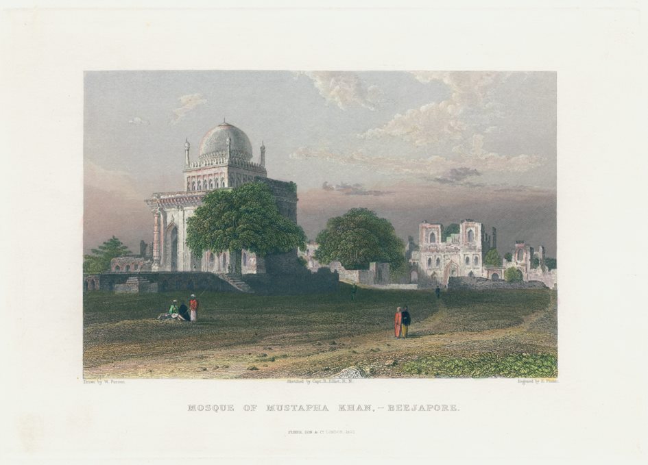 India, Bijapur, Nawab Masjid (Mustafa Khan Mosque), 1834