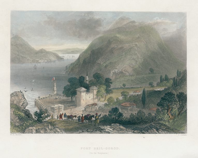 Turkey, Fort Beil-Gorod on the Bosphorus, 1838