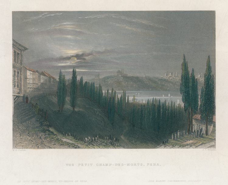 Turkey, Pera, Petit Champ-des-Morts, 1838