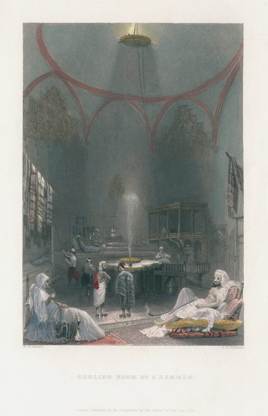 Turkey, Cooling Room of a Hammam (Turkish Baths), 1838