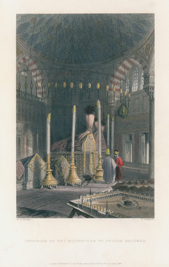 Turkey, Istanbul, Mausoleum of Sultan Solyman, 1838