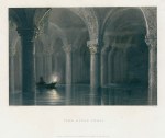 Turkey, Constantinople, Basilica Cistern (Yerebatan Sarayi), 1838