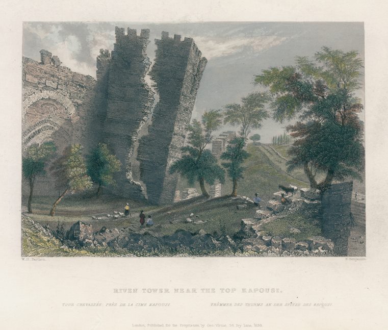 Turkey, Istanbul, Riven Tower near Top Kapousi, 1838