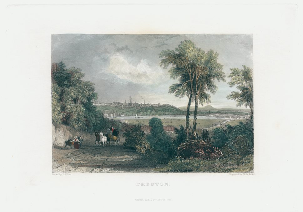 Lancashire, Preston view, 1834
