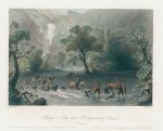 Ireland, Stag Hunting near Derrycunnihy Cascade (Killarney), 1841