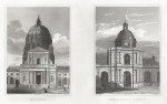 Paris, Val de Grace & Entree du Palace du Luxembourg, 1840