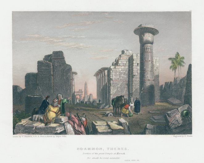 Egypt, Thebes, Karnak Temple, 1836