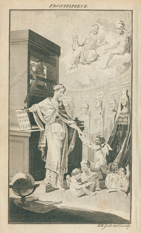 Frontispiece to The Grand Magazine of Universal Intelligence, 1758