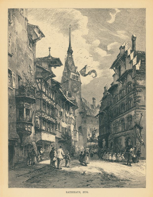 Switzerland, Zug, Rathaus, 1885