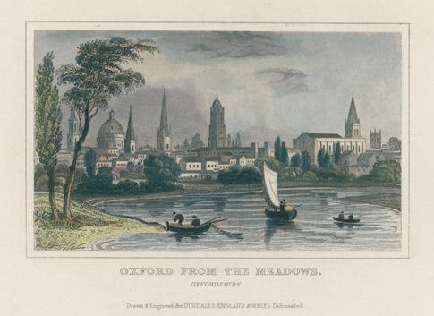 Oxford, from the meadows, 1848