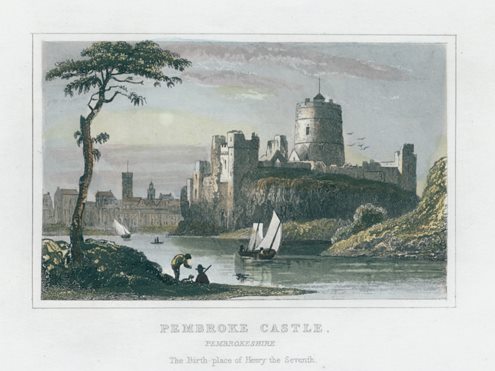 Wales, Pembroke Castle, 1848