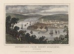 Devon, Devonport from Mount Edgcombe, 1848